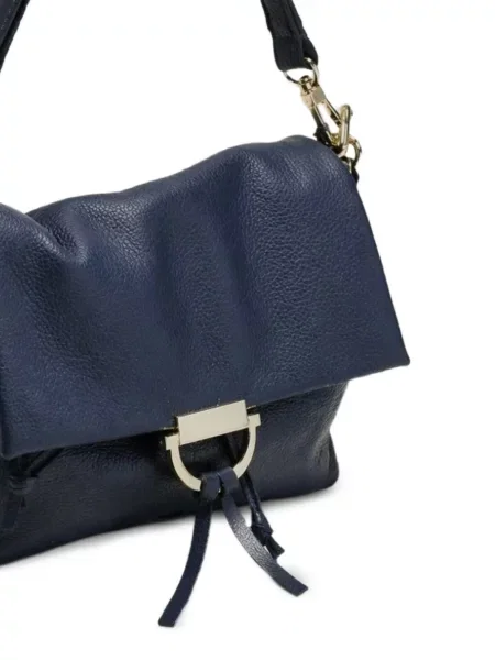 Geantă shopper Poche Paris din piele albastru