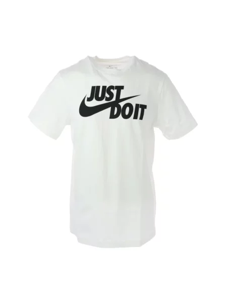 Krótka koszulka Nike z nadrukiem z krótkim rękawem biała