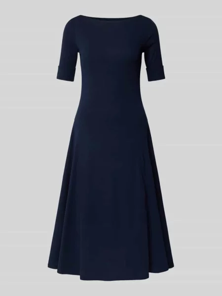 Lauren Ralph Lauren sukienka mini rozkloszowana granatowy
