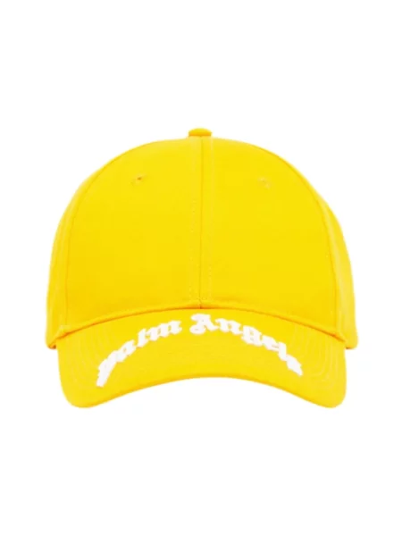 Czapka z daszkiem Palm Angels z logo żółta
