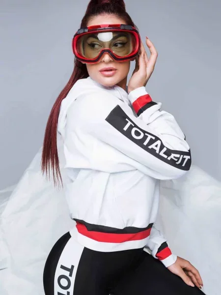 Спортивное худи с капюшоном біла