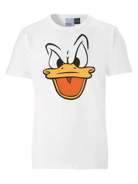 LOGOSHIRT Tricou Donald Duck' alb