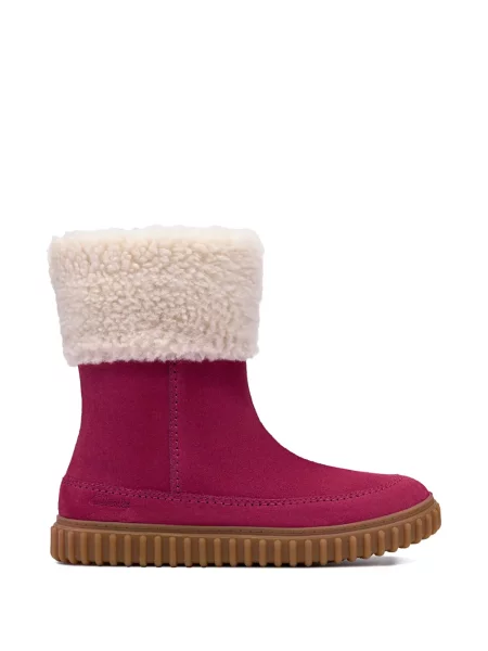 Botki dziecięce Clarks różowe