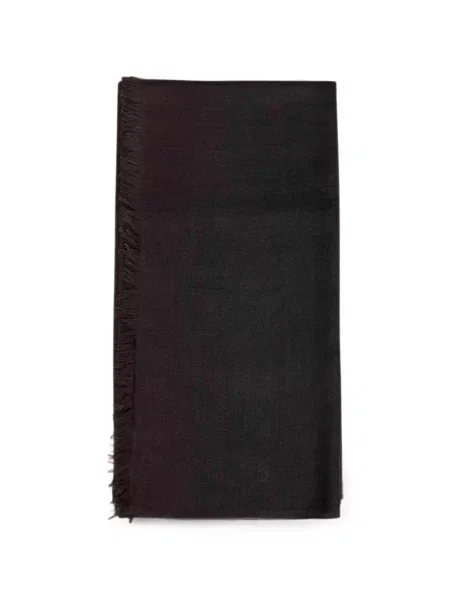 Κασκόλ Brunello Cucinelli με κρόσσια κασμίρ καφέ