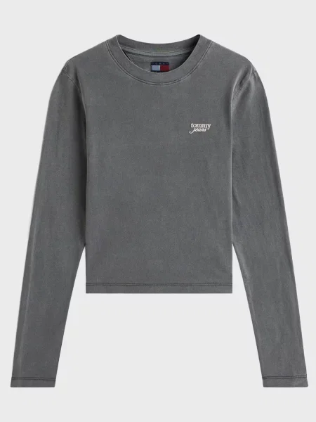 Лонгслів Tommy Jeans чорний