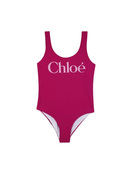 Stroj jednoczęściowy Chloe z nadrukiem różowy