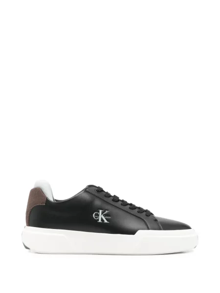Sneakerși Calvin Klein din piele chunky cu autograf negru