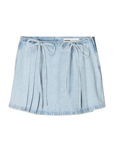 Bershka Sukně světlemodrá