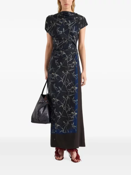 Rochie Proenza Schouler cu imagine stretch albastru