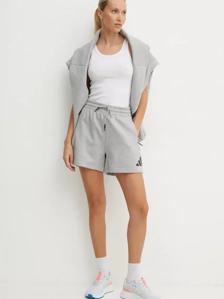 Шорти adidas ZNE з принтом висока посадка сірий