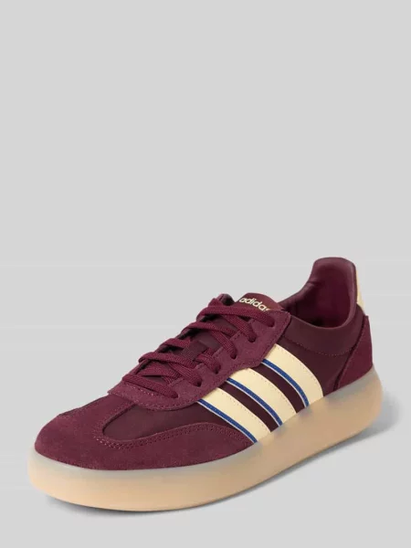 Sneakersy skórzane z napisem z logo model ‘BARREDA DECODE’ Adidas Sportswear czerwone