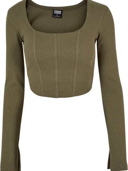 Urban Classics Tričko olivová