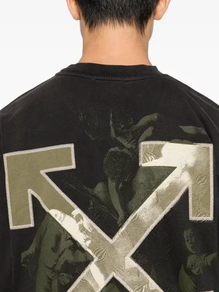 Tricou grafic Off-white cu imagine alb