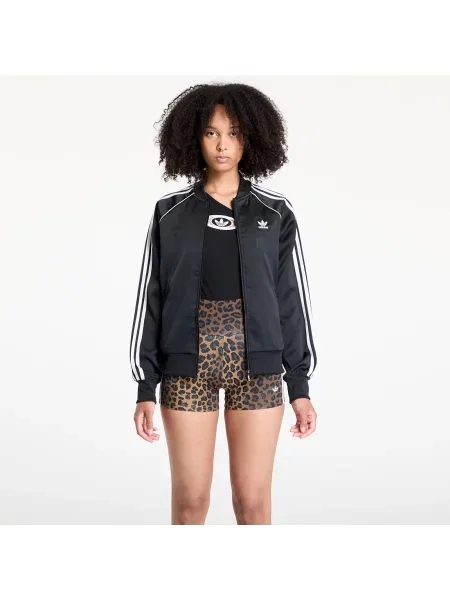 Satynowy top Adidas Originals do biegania czarny