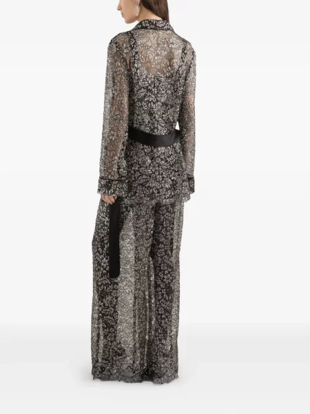Hlače Dolce & Gabbana s čipkom crna
