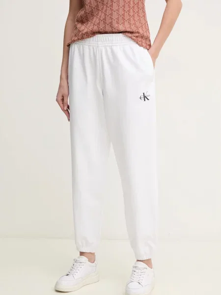 Calvin Klein Jeans Долнище анцуг Monologo бял
