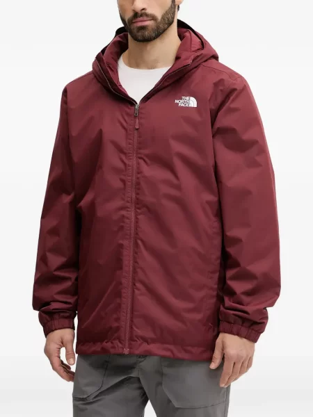 Geacă The North Face cu glugă roșu
