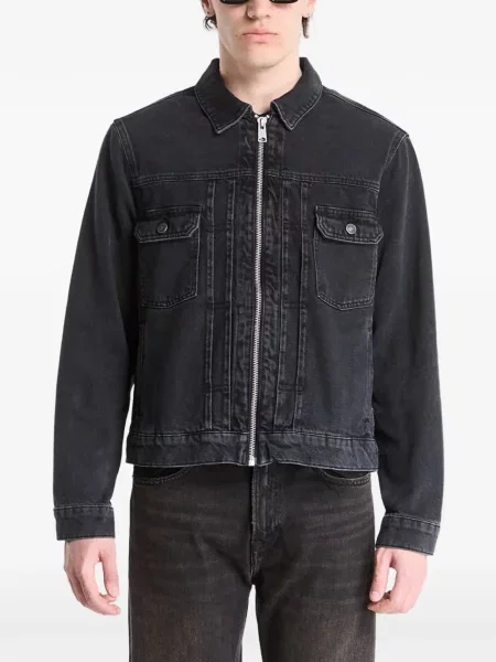 Geacă de blugi Allsaints gri