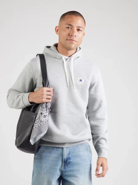 CONVERSE Mikina CHUCK tmavomodrá / sivá / tmavočervená biela