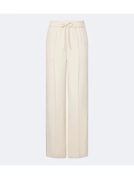 Pantaloni Valentino de mătase alb
