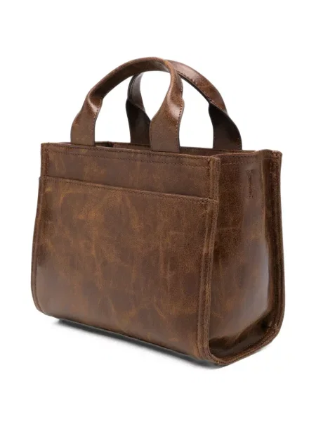 Geantă shopper Dkny din piele cu autograf maro