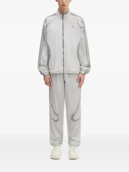 Spodnie cargo Adidas z kapturem z autografem do biegania białe