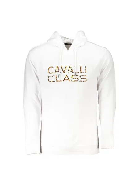 Bluza z kapturem Cavalli Class biała