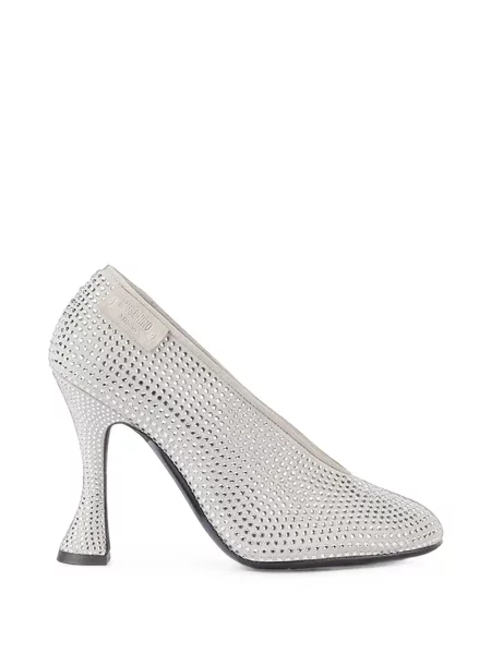 Pantofi cu toc Moschino gri