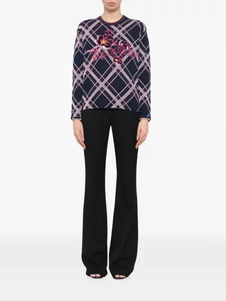 Pulover Kenzo cu model floral albastru