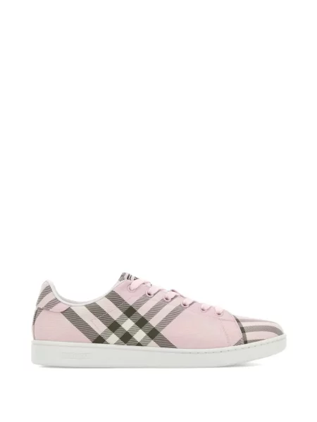 Sneakerși Burberry cu șireturi din dantelă roz