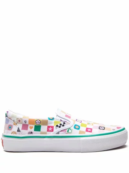 Sneakerși Vans slip-on alb