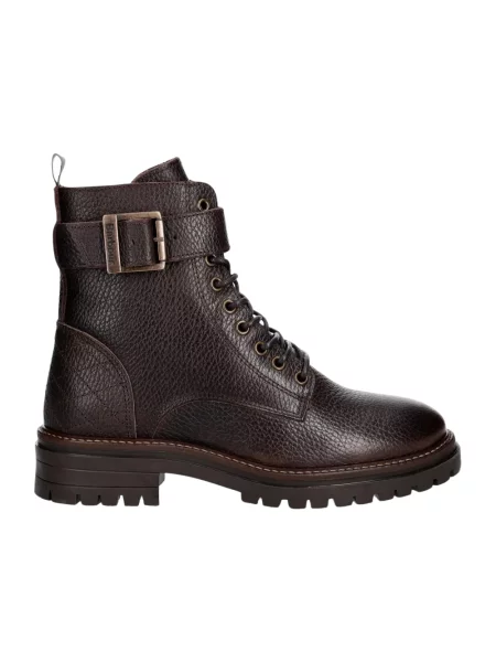 Botki Barbour skórzane brązowe