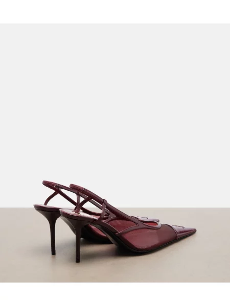 Pantofi cu toc Saint Laurent din piele slingback