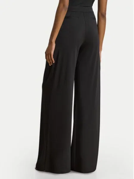 LAUREN RALPH LAUREN Hlače iz tkanine Chabrell Wide Leg črna