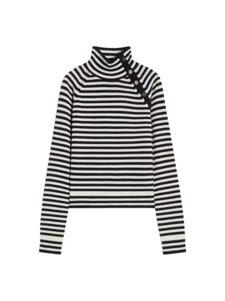 Dzianinowy golf Max Mara niebieski