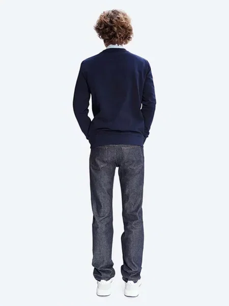 Mikina A.P.C. Sweat Vpc BLACK tmavomodrá s aplikací černá