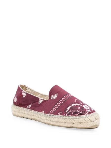 Espadrile Manebi cu imagine cu model paisley roșu