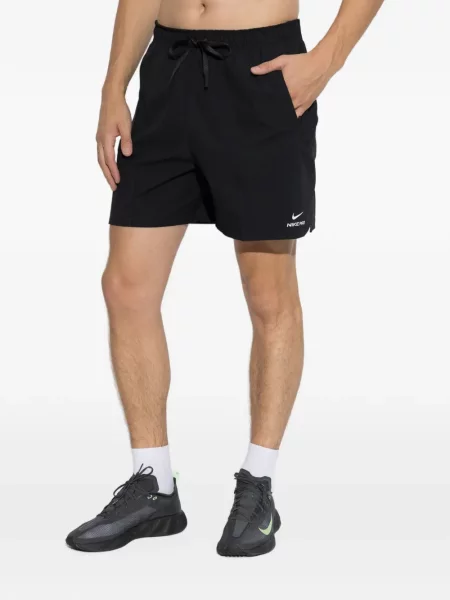 Sală de gimnastică pantaloni scurți Nike cu cordon din jerseu negru