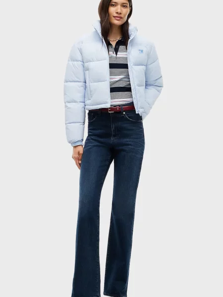 Укорочена джинсова куртка Tommy Jeans блакитна