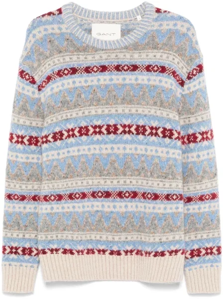 Pulover Gant cu decolteu rotund albastru