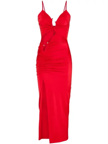 Rochie midi Nissa până la genunchi de costum roșu
