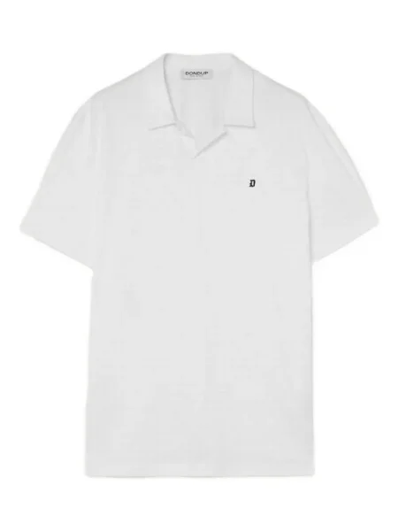 Polo majica Dondup s autogramom bijela