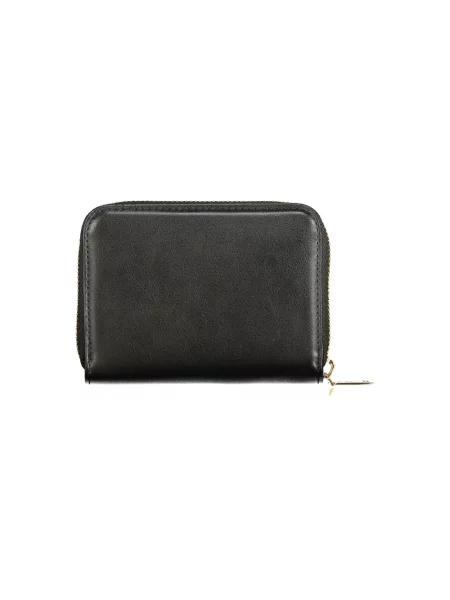 Lniany portfel Valentino Bags czarny