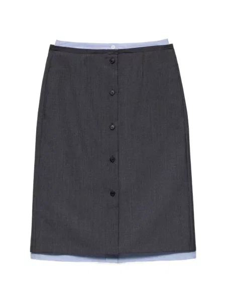 Fustă Prada de mohair gri