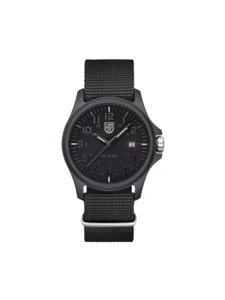 Lniany zegarek Luminox czarny