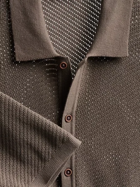 Поло Reserved коричневое