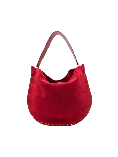 Torebka hobo Isabel Marant skórzana czerwona