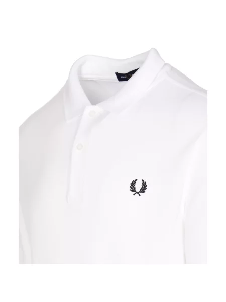 Koszulka polo Fred Perry z długim rękawem biała