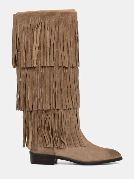 Vysoké čižmy Steve Madden Spur béžová