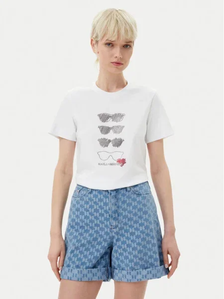 KARL LAGERFELD Tričko biela